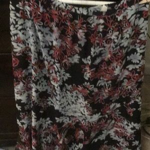 Midi patterned skirt